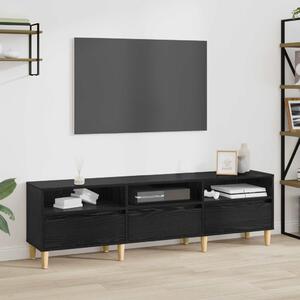TV szekrény 150 x 30 x 45 cm Fekete tölgy Szerelt Fa