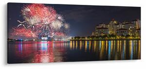 A szingapúri tűzijáték képe (120x50 cm)
