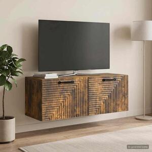 Fali TV szekrény Füstös Tölgy 78,5 x 31 x 30 cm Szerelt Fa