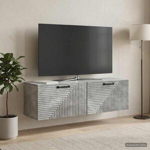 Fali TV szekrény Betonszürke 98 x 31 x 30 cm Szerelt Fa
