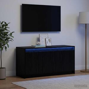 TV szekrény 100 x 34 x 50 cm Fekete Tölgy Szerelt Fa