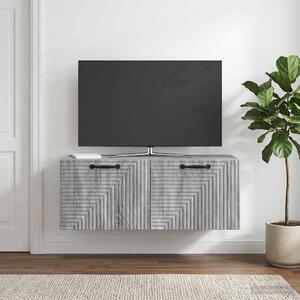 Fali TV szekrény Szürke Sonoma 78,5 x 31 x 30 cm Szerelt Fa