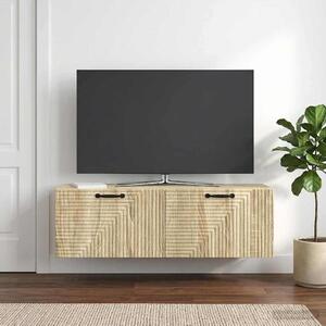 Fali TV szekrény Sonoma Tölgy 98 x 31 x 30 cm Szerelt Fa