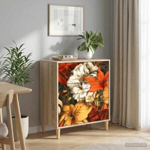 Fiókos szekrény GENNEP Liliom minta 66 x 36,5 x 75 cm Sonoma