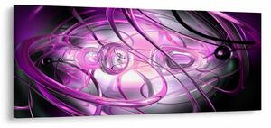 Gyönyörű lila absztrakció képe (120x50 cm)