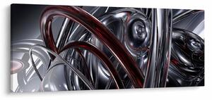 Szürke absztrakció kép (120x50 cm)