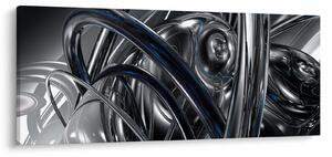 Kék és szürke absztrakció kép (120x50 cm)