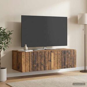 Fali TV szekrény 98 x 41 x 30 cm Antik Fa Szerelt Fa