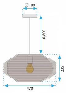 Mennyezeti lámpa APP1486-1CP NATURAL 38 cm