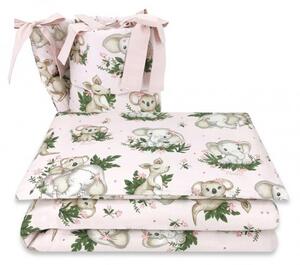 Baby Shop 3 részes ágynemű garnitúra - Baba állatok rózsaszín