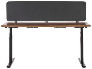 Sötétszürke Asztali Térelválasztó Panel 180 x 40 cm WALLY