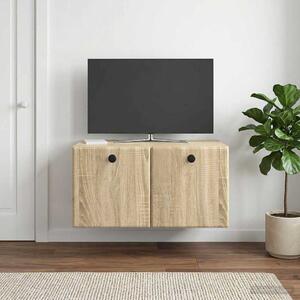 Fali TV szekrény 59,5 x 41 x 30 cm Sonoma Tölgy Szerelt Fa