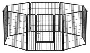 FEANDREA 8 paneles kisállat-járóka, nagy teherbírású kerítés, kölyökkutyák, 77 x 80 cm