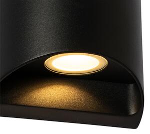 Modern kültéri fali lámpa fekete, LED 2-fényes IP54 - Mal