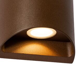 Modern kültéri fali lámpa rozsdabarna LED 2-lámpás IP54 - Mal
