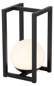 Kültéri asztali lámpa fekete, érintéssel újratölthető LED-del - Nowi