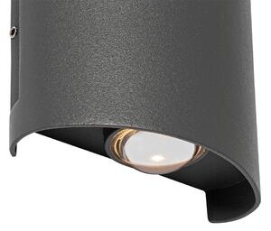 Kültéri fali lámpa sötétszürke, LED 2-fényes IP54 - Buta