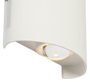 Kültéri fali lámpa fehér, LED 2-lámpás IP54 - Buta