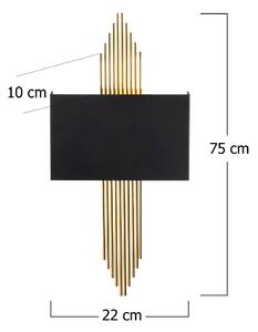 Design fali lámpa Daishiro II fekete / arany
