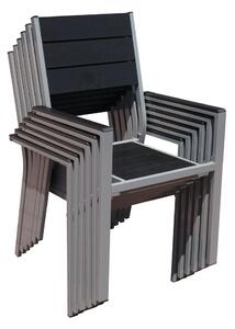 Fargo kerti szék 4 + 2 INGYENES, fekete / szürke