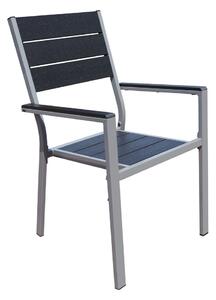 Fargo kerti szék 3 + 1 INGYENES, fekete / szürke