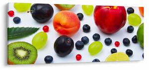 Vízcseppekkel ellátott gyümölcs képe (120x50 cm)