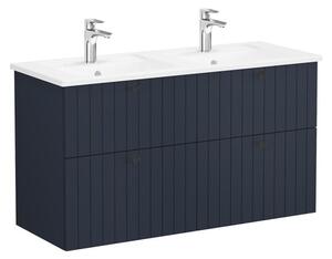 Fürdőszoba szekrény mosdóval Vitra Root 120x67x46 cm kék szőnyeg ROOTG120BINTS