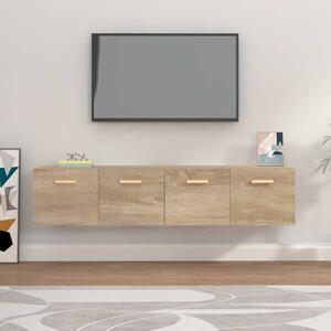 2 db sonoma tölgy színű szerelt fa faliszekrény 80x35x36,5 cm