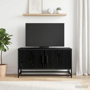TV szekrény 80 x 34,5 x 40 cm Fekete Tölgy Szerelt Fa
