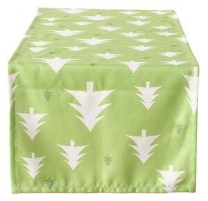 Textil asztali futó SCANDI TREES 40x140 cm, zöld