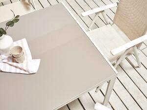 Bézs alumínium étkezőasztal 160 x 90 cm CATANIA