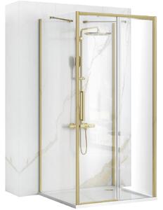 Falra szerelhető zuhanykabin REA Rapid Slide Brush Gold