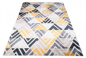 TOSCANA Modern szürke szőnyeg geometrikus mintával Szélesség: 80 cm | Hossz: 150 cm