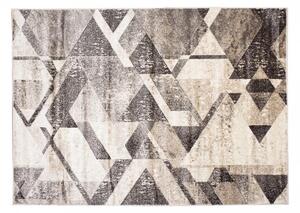 PETRA Modern dizájnos barna szőnyeg geometrikus mintával Szélesség: 80 cm | Hossz: 150 cm