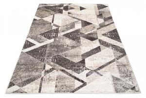 PETRA Modern dizájnos barna szőnyeg geometrikus mintával Szélesség: 80 cm | Hossz: 150 cm