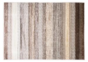 PETRA Modern dizájnos csíkos barna szőnyeg Szélesség: 140 cm | Hossz: 200 cm