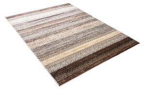 PETRA Modern dizájnos csíkos barna szőnyeg Szélesség: 80 cm | Hossz: 150 cm