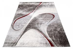PETRA Modern dizájnos barna szőnyeg absztrakt mintával Szélesség: 120 cm | Hossz: 170 cm