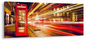 Kép - piros telefonfülke (120x50 cm)