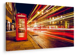 Kép - piros telefonfülke (90x60 cm)