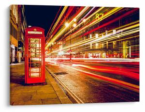 Kép - piros telefonfülke (70x50 cm)