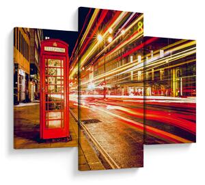 Piros londoni telefonfülke képe (90x60 cm)