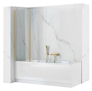 Fürdőkádparaván Rea Agat-2 80cm BRUSH GOLD