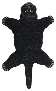 Fekete gyapjú gyerekszobaszőnyeg 100 x 160 cm BAGHEERA