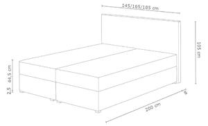 LAKE 1 kárpitozott ágy + ágyrács + matrac, 140x200, cosmic97