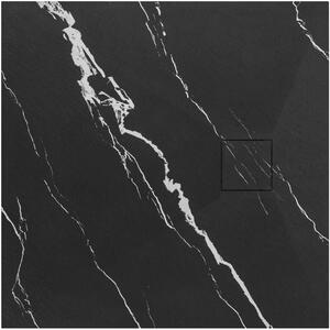 Zuhanytálca Magnum CARRARA BLACK 90x90