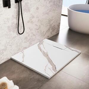 Zuhanytálca Bazalt CARRARA WHITE 90x90
