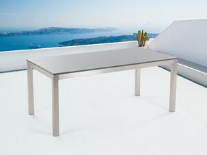 Kerti Asztal Szürke Polírozott Kőlappal 180 x 90 cm GROSSETO