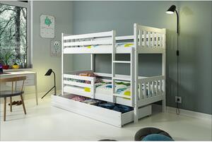 CARINO Gyermek emeletes ágy 190x80 cm Zöld Fenyő