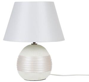 Krémfehér kerámia asztali lámpa 37 cm SADO
